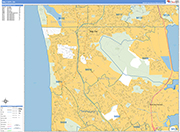 Daly City  Wall Map Basic Style